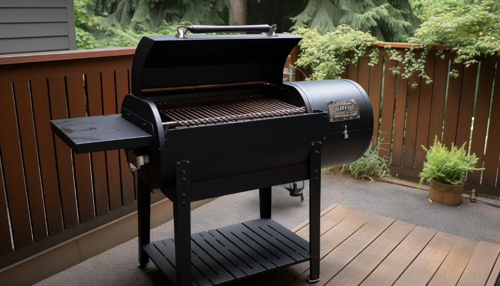 A well-maintained Traeger pellet grill in pristine condition - Portland, USA