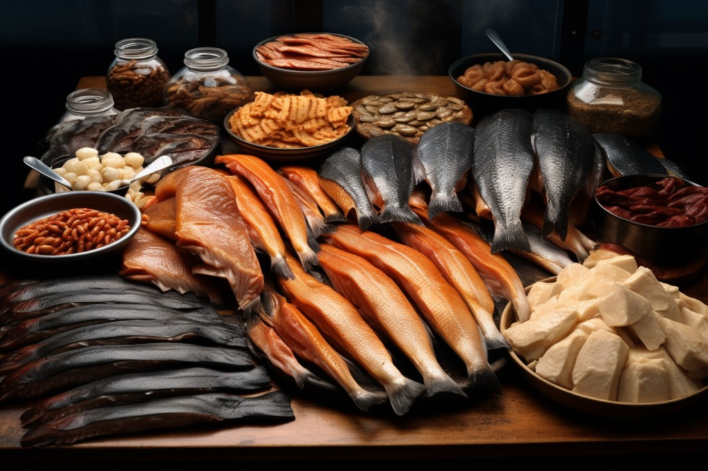 An overview of different types of smoked fish - New York, USA