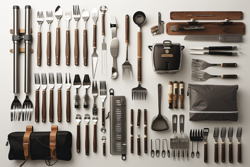 Collection of Weber brand BBQ tools - Paris, France
