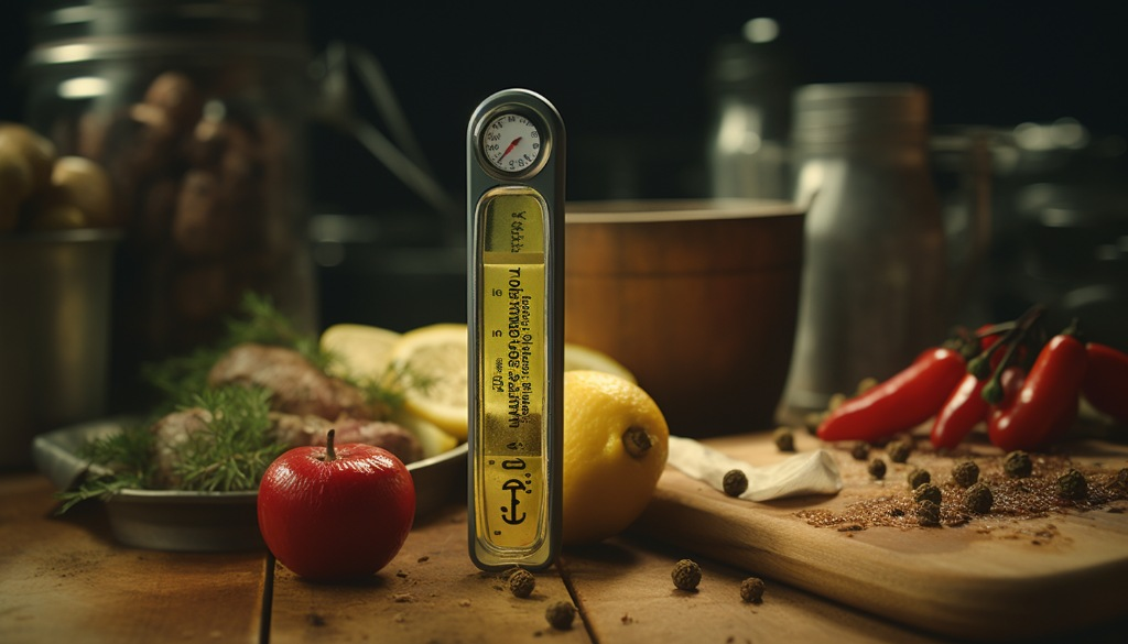 Food safety thermometer used in cold smoking - London, UK