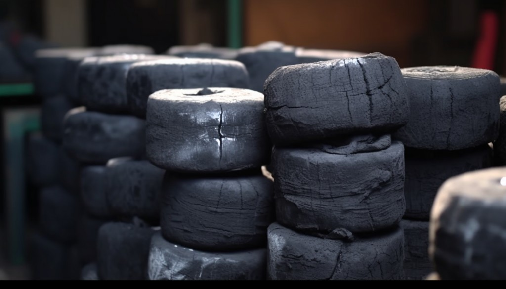 Quality charcoal briquettes ready for use in a BBQ cooker - Cape Town, South Africa